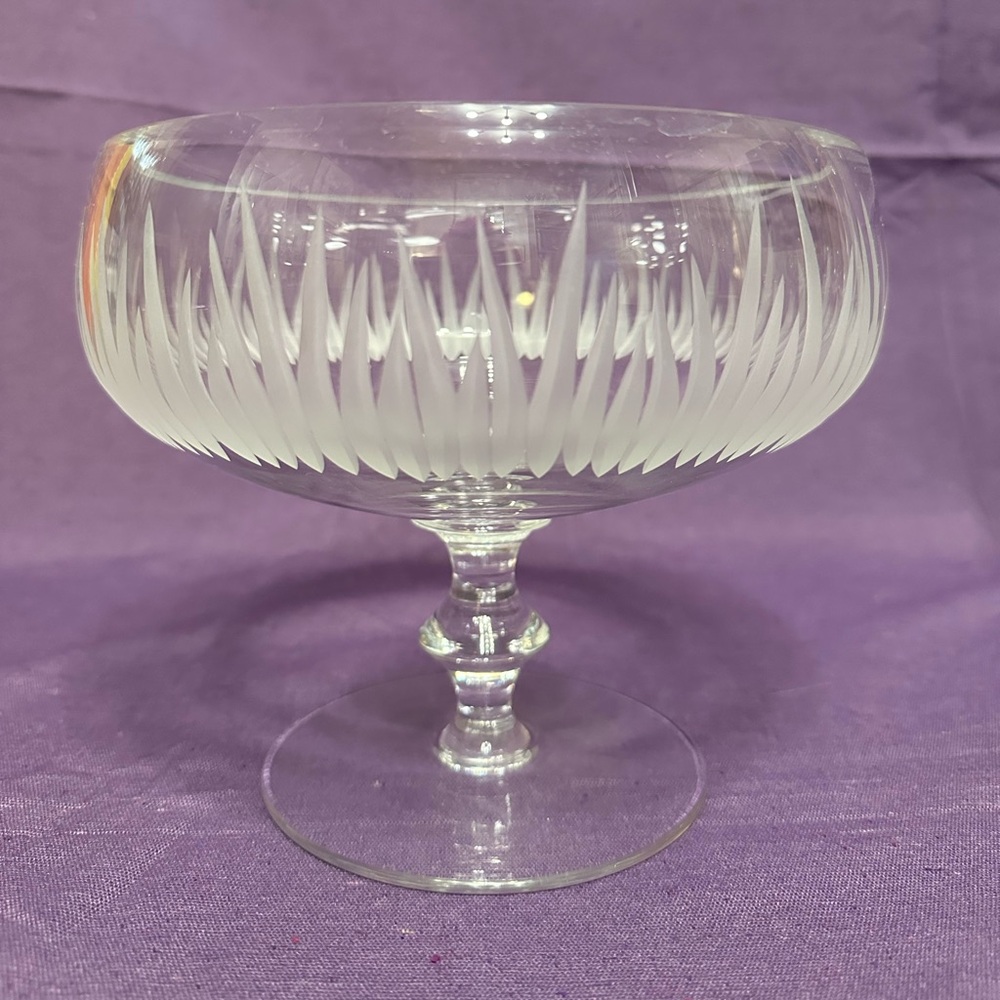 Vintage Belfor “Savannah” Crystal Compote Pedestal Bowl